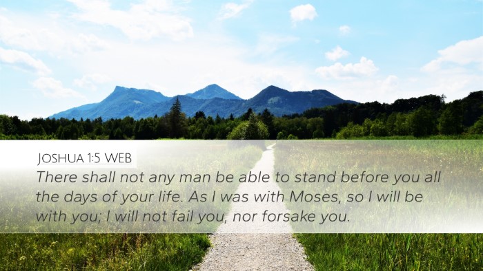 Joshua 1:5 WEB Bible Verse Image