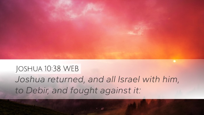 Joshua 10:38 WEB Bible Verse Image