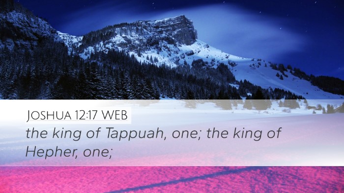 Joshua 12:17 WEB Bible Verse Image