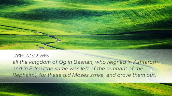 Joshua 13:12 WEB Bible Verse Image