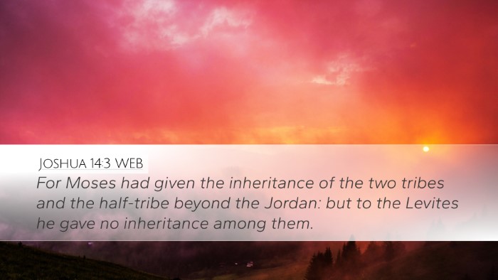 Joshua 14:3 WEB Bible Verse Image
