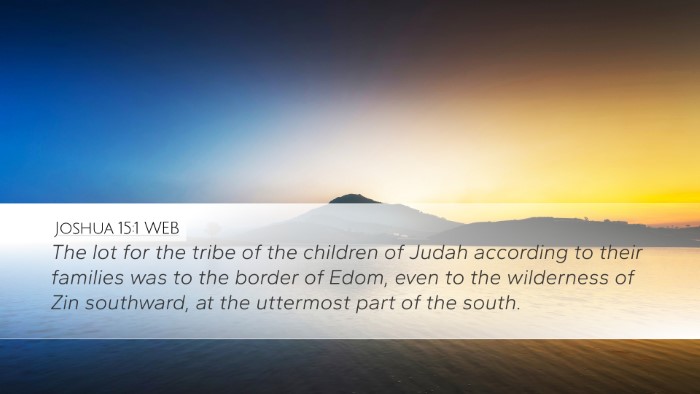 Joshua 15:1 WEB Bible Verse Image