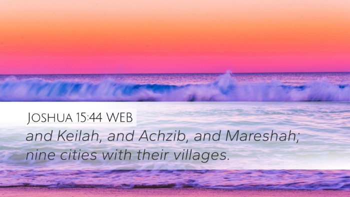 Joshua 15:44 WEB Bible Verse Image