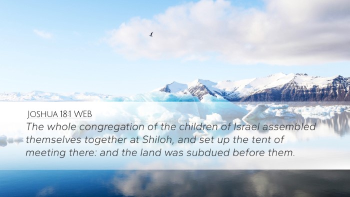 Joshua 18:1 WEB Bible Verse Image