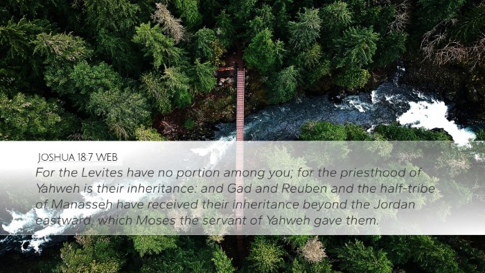 Joshua 18:7 WEB Bible Verse Image