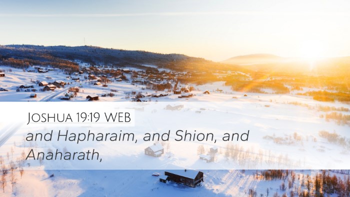 Joshua 19:19 WEB Desktop Wallpaper - and Hapharaim, and Shion, and - Desktop Bible Verse Wallpaper