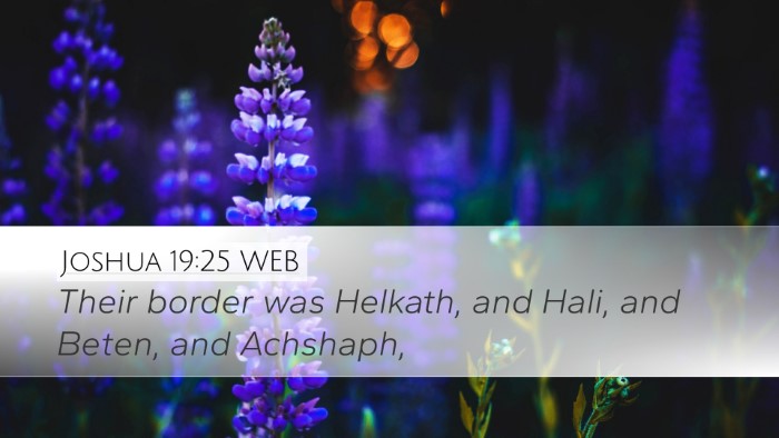 Joshua 19:25 WEB Bible Verse Image