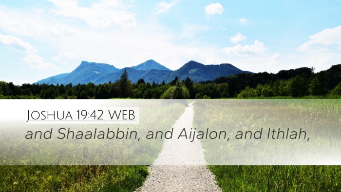 Joshua 19:42 WEB Bible Verse Image