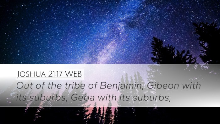 Joshua 21:17 WEB Bible Verse Image