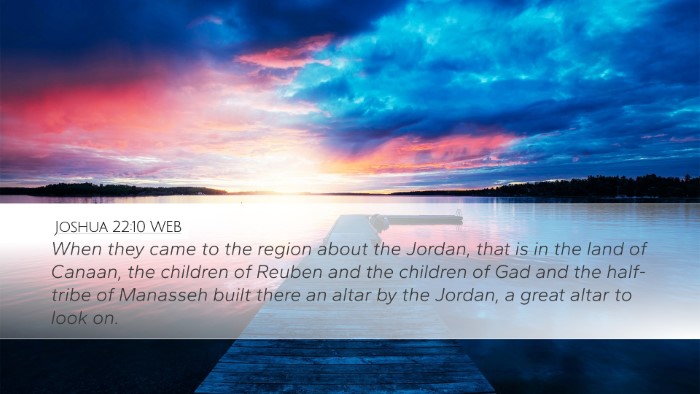 Joshua 22:10 WEB Bible Verse Image