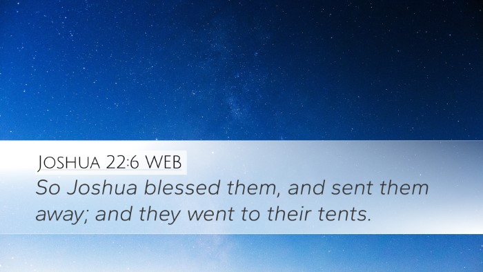 Joshua 22:6 WEB Bible Verse Image