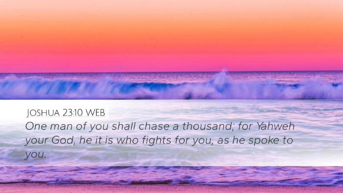 Joshua 23:10 WEB Bible Verse Image