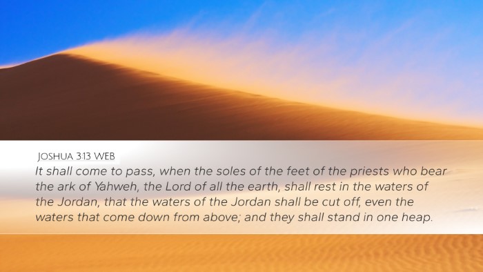 Joshua 3:13 WEB Bible Verse Image
