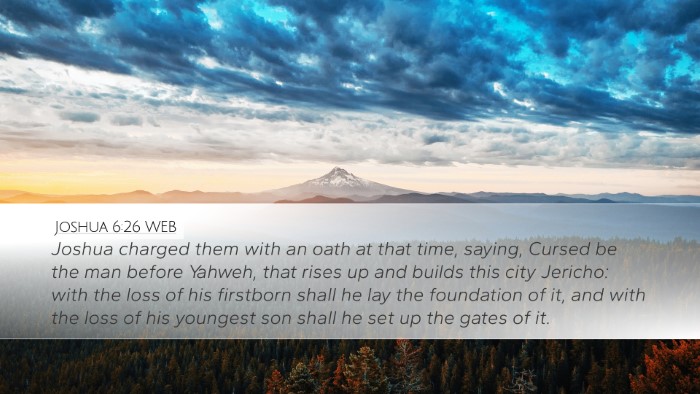 Joshua 6:26 WEB Bible Verse Image