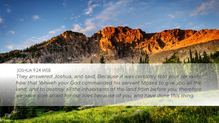 Joshua 9:24 WEB Bible Verse Image