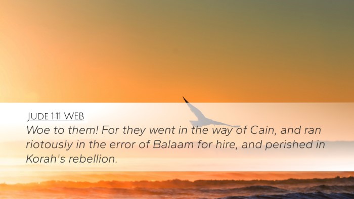 Jude 1:11 WEB Bible Verse Image