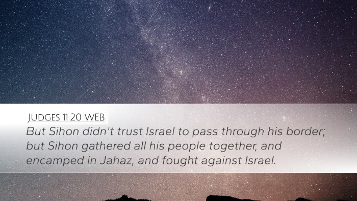 Judges 11:20 WEB Desktop Wallpaper - But Sihon didn't trust Israel to pass through his - Desktop Bible Verse Wallpaper