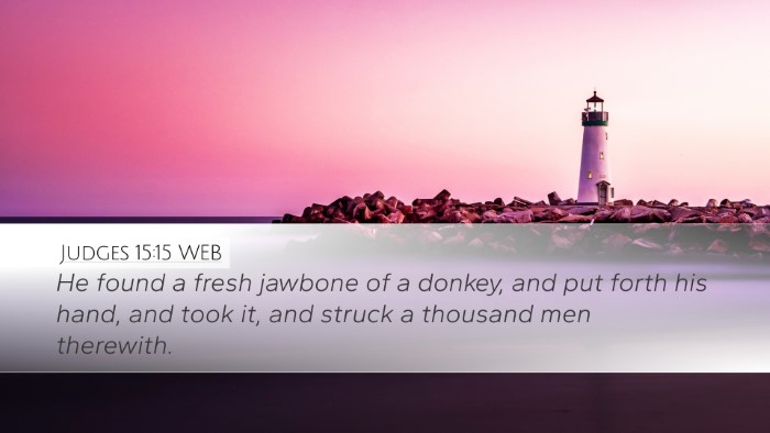 Judges 15:15 WEB Bible Verse Image