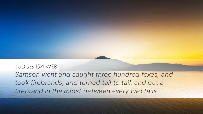 Judges 15:4 WEB Bible Verse Image