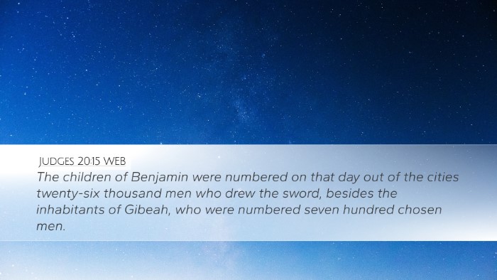 Judges 20:15 WEB Bible Verse Image