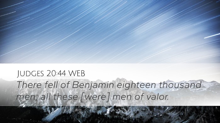 Judges 20:44 WEB Bible Verse Image