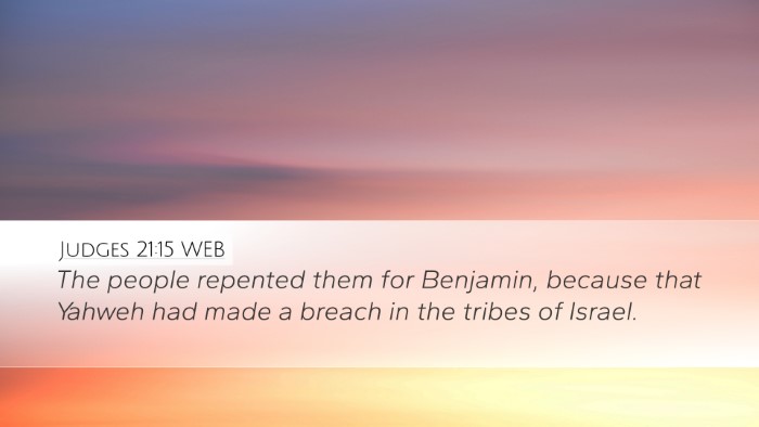 Judges 21:15 WEB Bible Verse Image