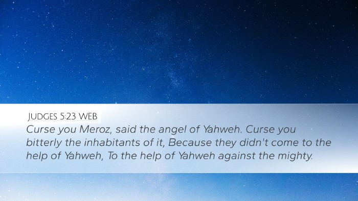 Judges 5:23 WEB Bible Verse Image