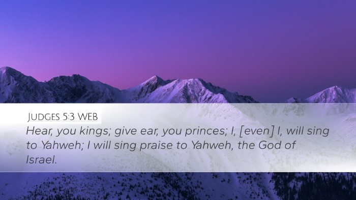 Judges 5:3 WEB Bible Verse Image