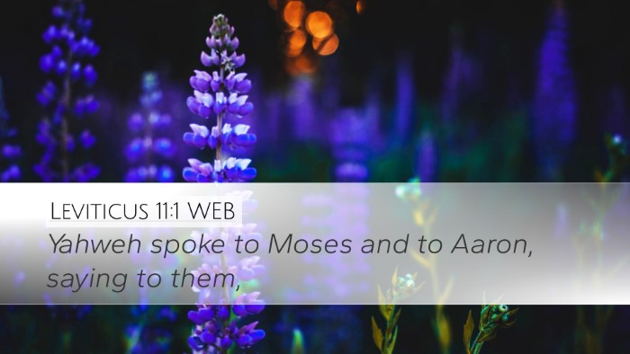 Leviticus 11:1 WEB Bible Verse Image