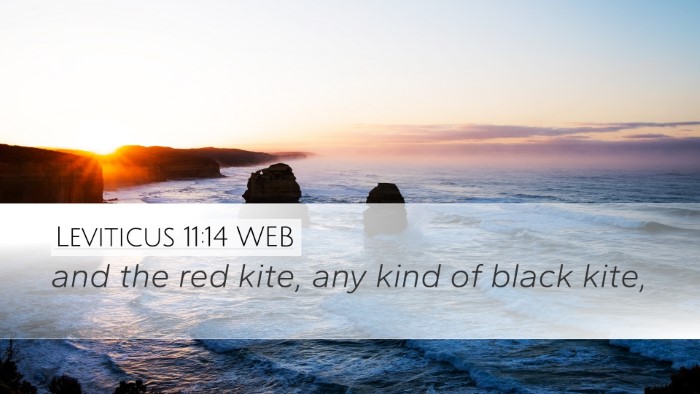 Leviticus 11:14 WEB Desktop Wallpaper - and the red kite, any kind of black - Desktop Bible Verse Wallpaper