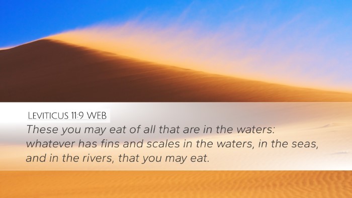 Leviticus 11:9 WEB Bible Verse Image