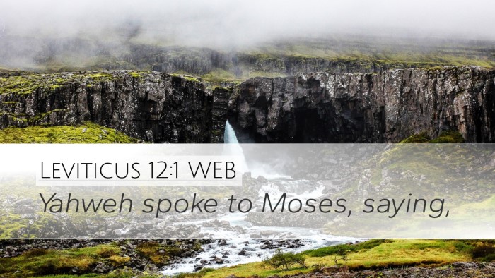 Leviticus 12:1 WEB Desktop Wallpaper - Yahweh spoke to Moses, - Desktop Bible Verse Wallpaper