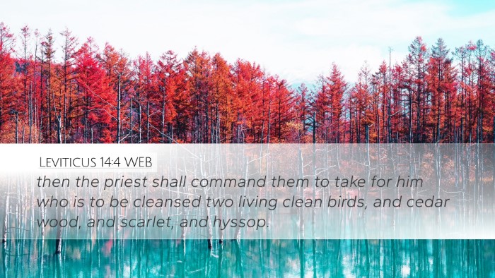 Leviticus 14:4 WEB Bible Verse Image