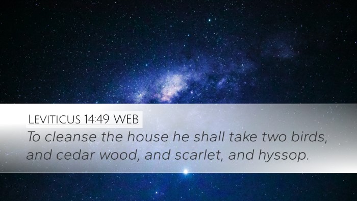 Leviticus 14:49 WEB Bible Verse Image