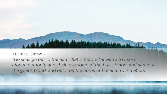 Leviticus 16:18 WEB Bible Verse Image