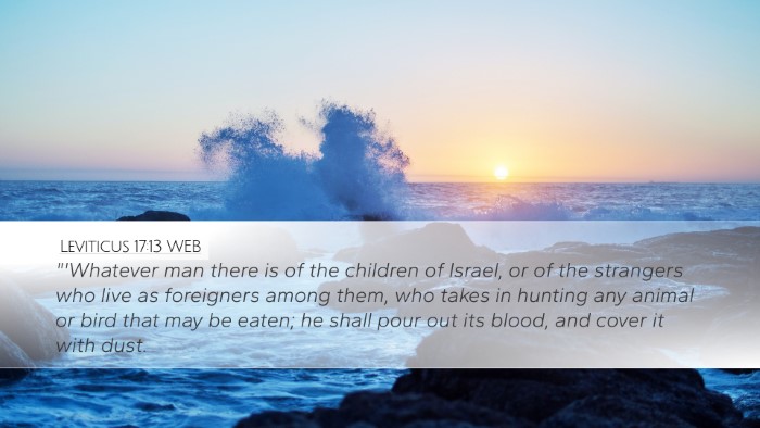 Leviticus 17:13 WEB Bible Verse Image