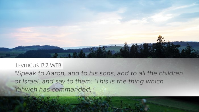 Leviticus 17:2 WEB Bible Verse Image