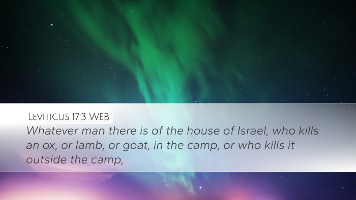 Leviticus 17:3 WEB Bible Verse Image