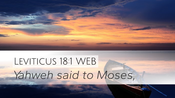 Leviticus 18:1 WEB Desktop Wallpaper - Yahweh said to - Desktop Bible Verse Wallpaper