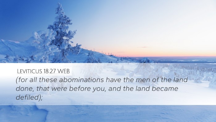 Leviticus 18:27 WEB Desktop Wallpaper - (for all these abominations have the men of the - Desktop Bible Verse Wallpaper