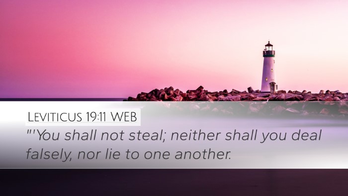 Leviticus 19:11 WEB Bible Verse Image