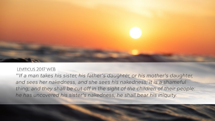Leviticus 20:17 WEB Bible Verse Image