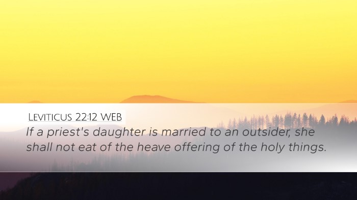 Leviticus 22:12 WEB Bible Verse Image
