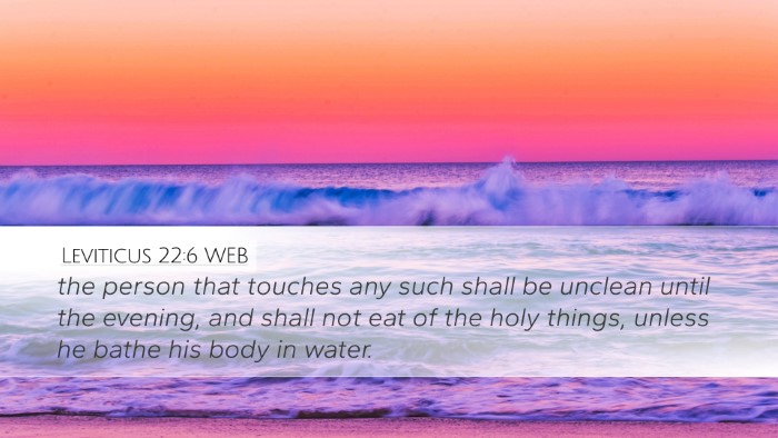Leviticus 22:6 WEB Bible Verse Image