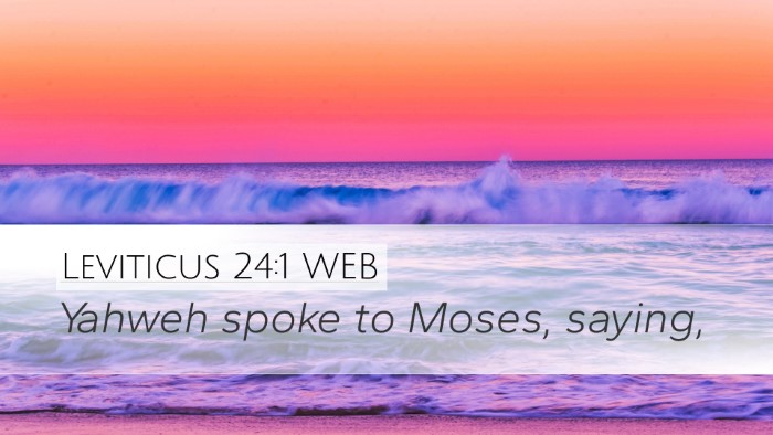 Leviticus 24:1 WEB Desktop Wallpaper - Yahweh spoke to Moses, - Desktop Bible Verse Wallpaper