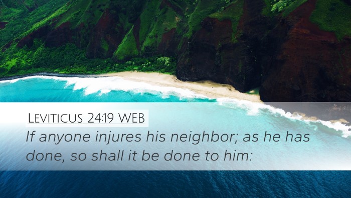 Leviticus 24:19 WEB Bible Verse Image