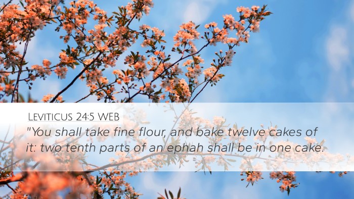 Leviticus 24:5 WEB Bible Verse Image