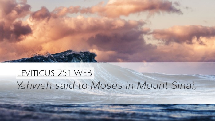 Leviticus 25:1 WEB Desktop Wallpaper - Yahweh said to Moses in Mount - Desktop Bible Verse Wallpaper