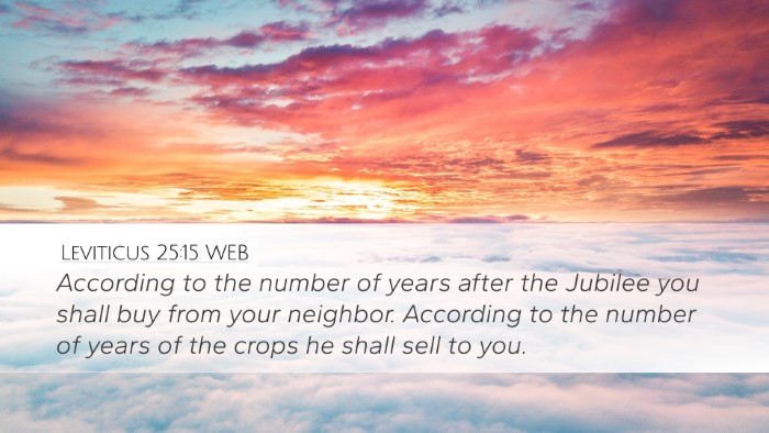 Leviticus 25:15 WEB Bible Verse Image