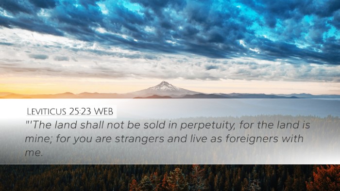 Leviticus 25:23 WEB Bible Verse Image